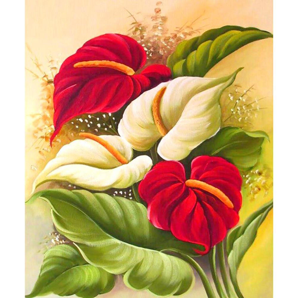 Big Size Square Diamond Painting - Full Square - Showy Flower (50*40cm)