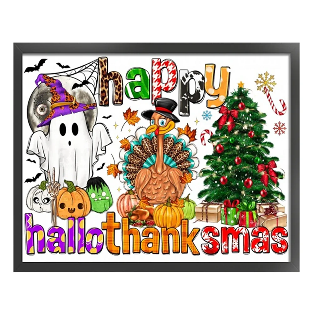 11CT Full Stamped Cross Stitch - Halloween(Canvas|70*55CM)