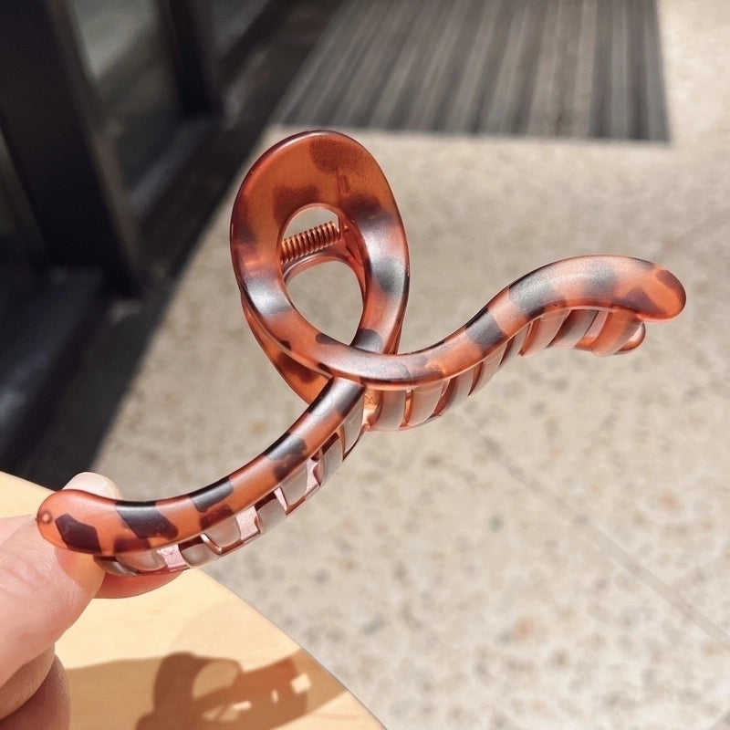 Women’s Casual Minimalist Waves Plastic Hair Claws