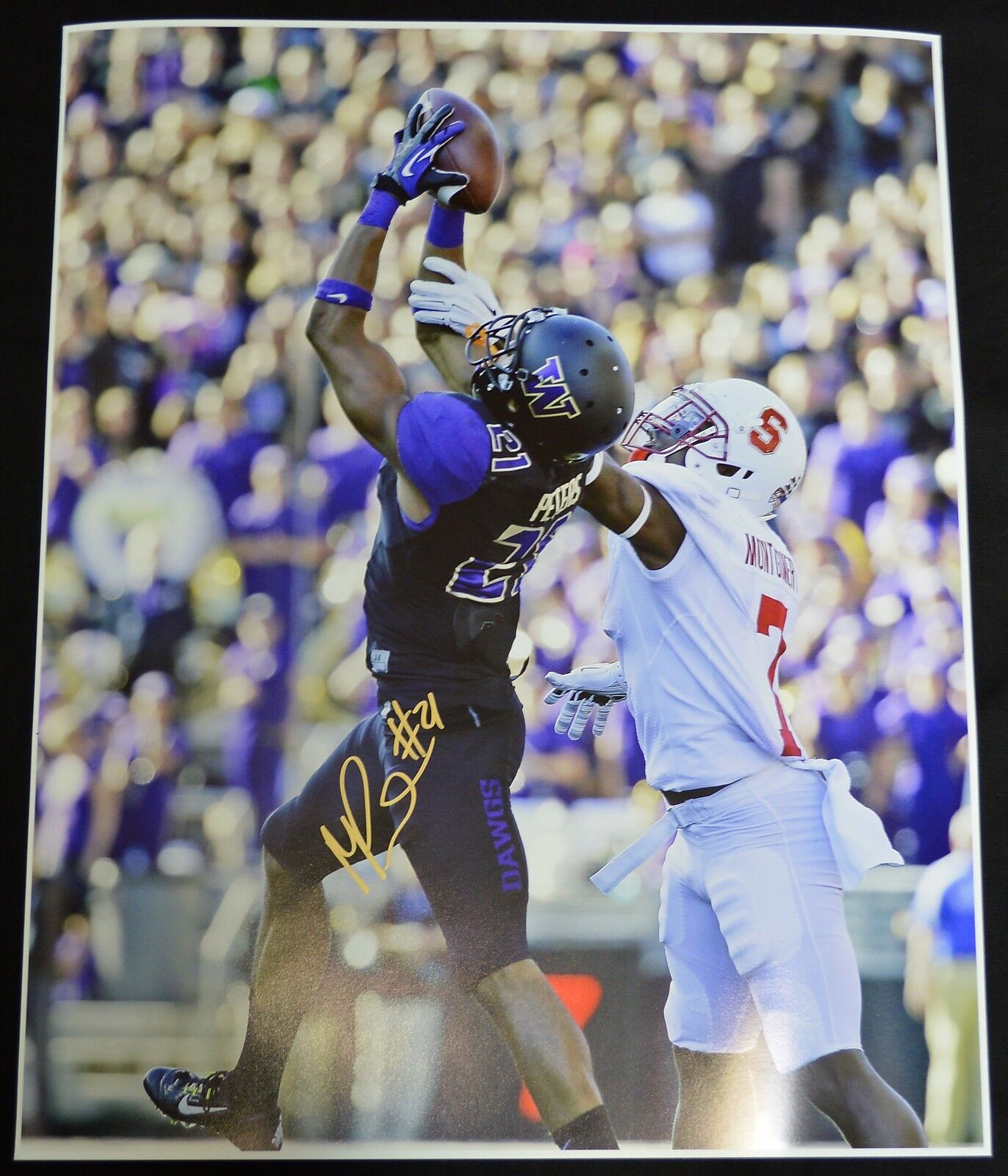 Marcus Peters 16x20 Photo Poster painting Autographed Signed AUTO UW Huskies vs Stanford