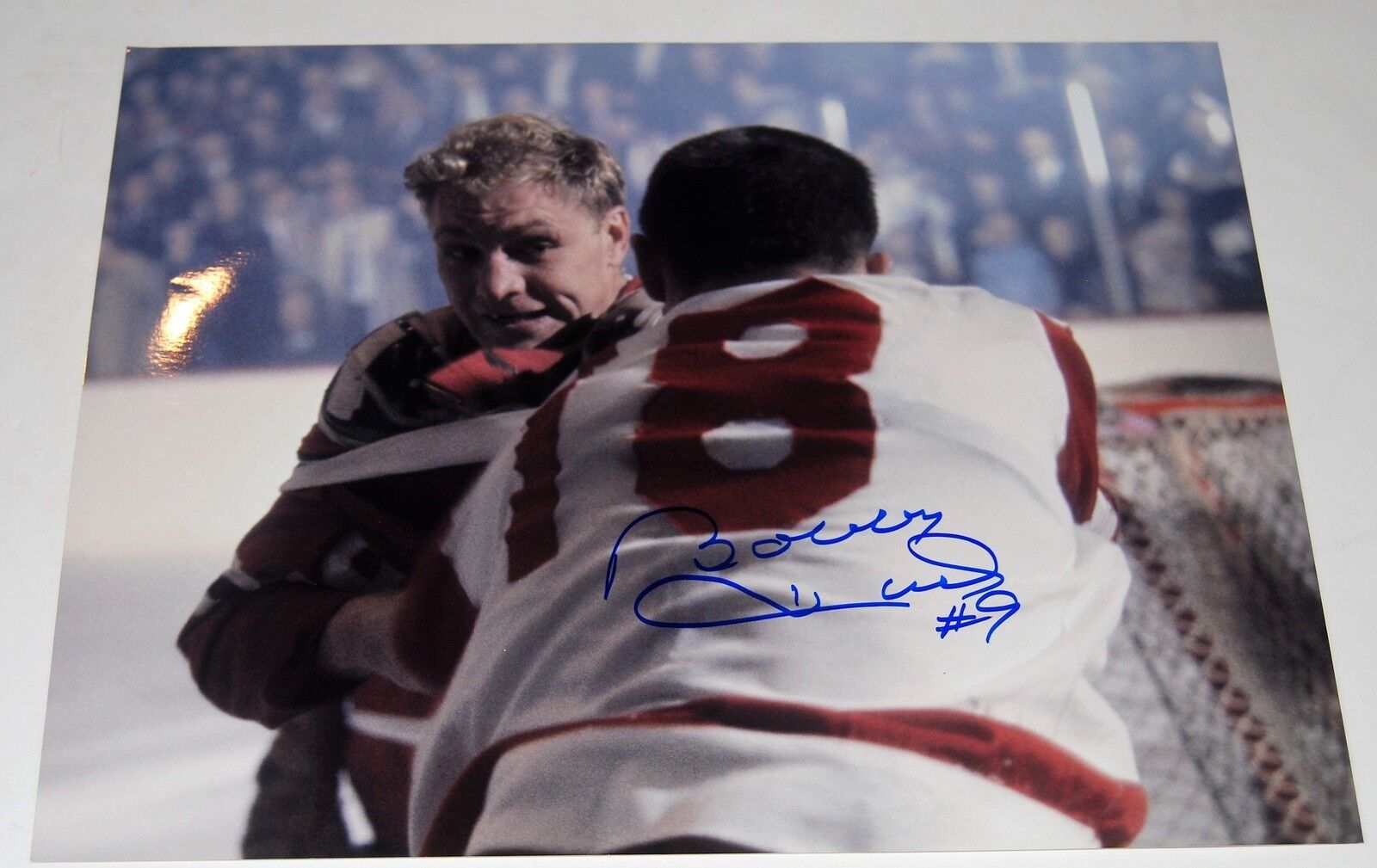 BOBBY HULL signed (CHICAGO BLACKHAWKS) Hockey 11X14 Photo Poster painting W/COA *GOLDEN JET* #1