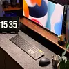 Aluminum alloy backlit one-click screenshot scissor-switch silent full-size magic control multi-system ultra-thin desktop office Bluetooth wireless keyboard