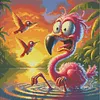 Diamond Painting -DIY Round Drill Flamingos(40x40cm)