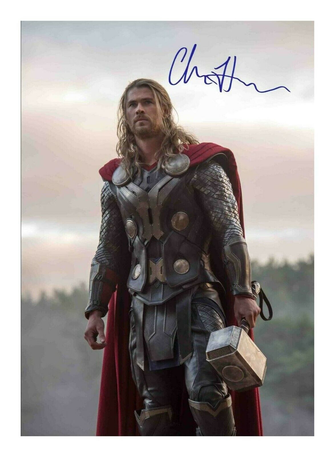 CHRIS HEMSWORTH - THOR AUTOGRAPH SIGNED PP Photo Poster painting POSTER