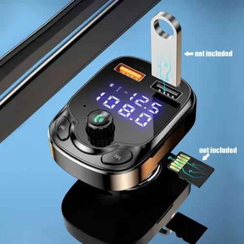 Dronehint Auto Car Parts Bluetooth 5.0 FM Transmitter 2 USB QC3.0 Fast Charger Universal (For: Acura) Parts