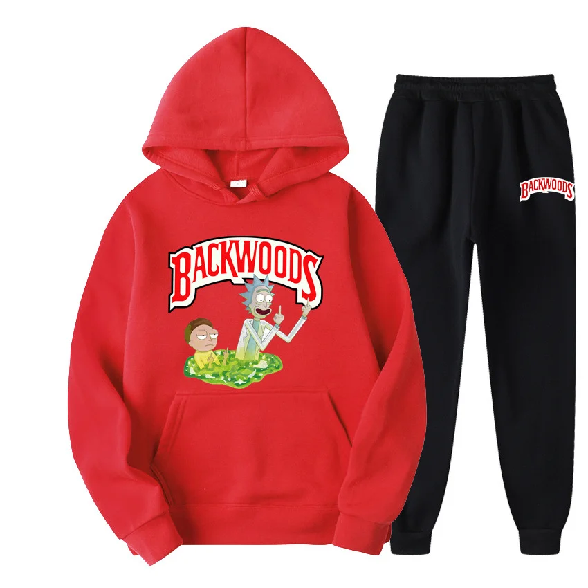 Backwoods Print Men's Casual Sports Sweatshirt Modirick Hoodie Set