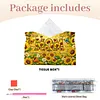 (24cm)Diamond Art Tissue Box DIY PU Napkin Cover for Home(Sunflowers and mom)