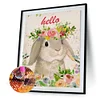 Diamond Painting-5D Full Round Drill  Garland Bunny
