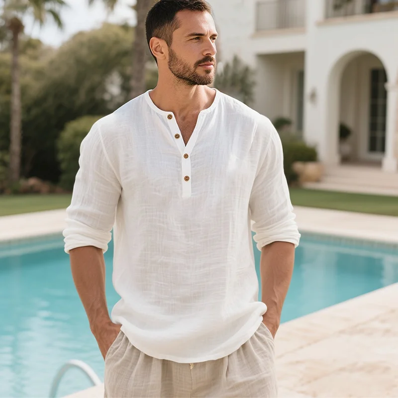 Men's Linen Shirt-inspireuse