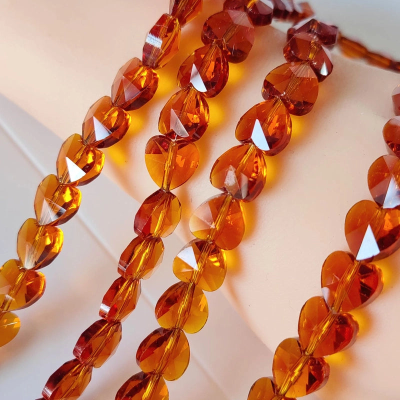 10 PCS/Package 14mm Diameter 10mm Glass Heart Shape Jewelry Accessories