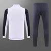 2023/2024 Real Madrid Long Zipped Jacket White Football Jersey Set 1:1 Thai Quality