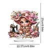 (US Only)2D Flat Print Sewing Machine Girl DIY Double-Sided Desktop Diamond Art Kits