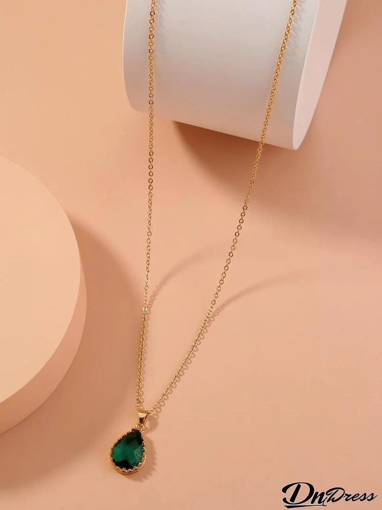 Water Drop Charm Necklace