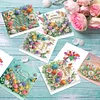 12Pcs Flower Bouquet DIY Diamond Painting Greeting Cards for Adult Holiday Gifts
