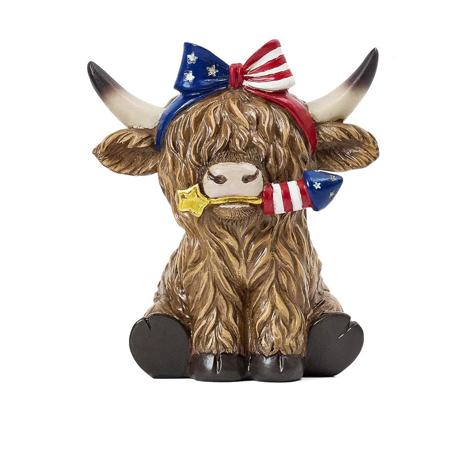 Freedom Herd – Patriotic Highland Cow Decor, 4th of July and Memorial Day