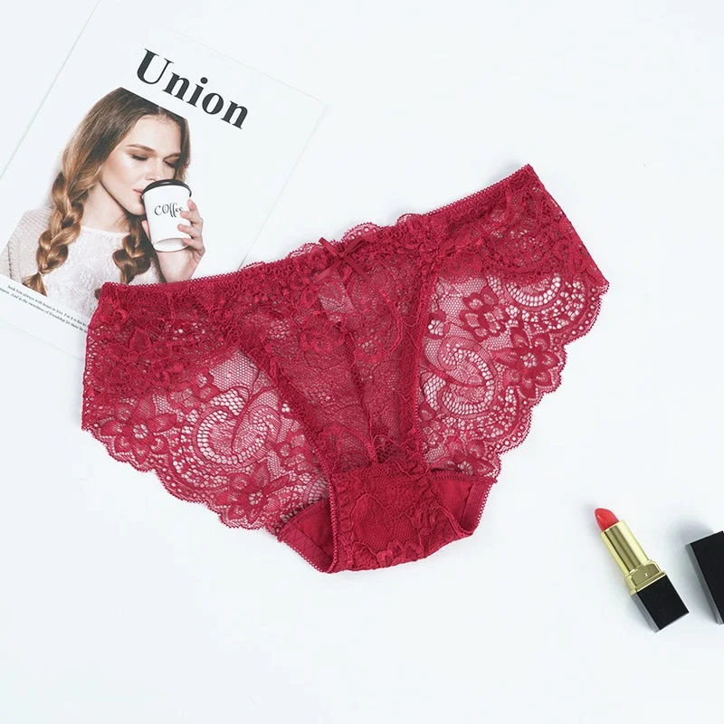 Sexy Lace Panties Women Underwear M-XL Hollow New Briefs Soft 2020 Female Lingerie Floral Ladies Underpants Panties