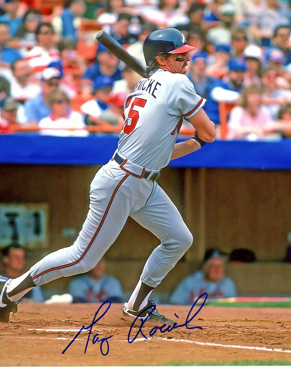 Gary Roenicke Autographed 8x10 Atlanta Braves#2