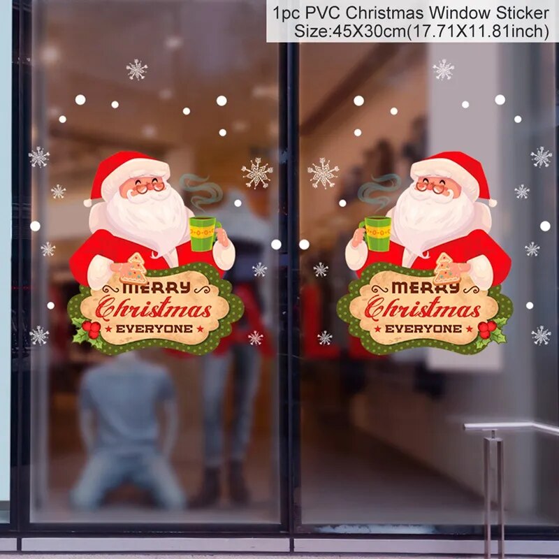 Tegooe Reusable Christmas Window Clings - Waterproof Static Decals for Home Decor