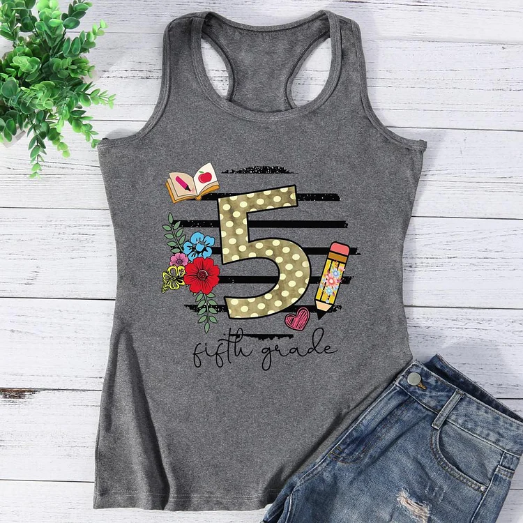 Happy First Day of Fifth Grade  Back to School Vest Top
