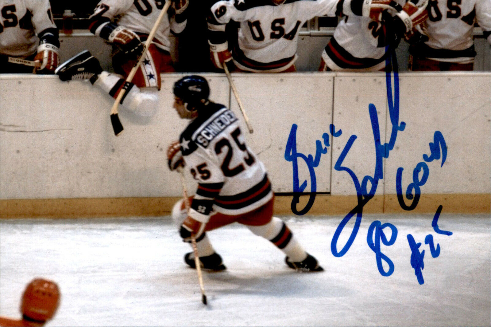 Buzz Schneider SIGNED autographed 4x6 Photo Poster painting 1980 TEAM USA MIRACLE ON ICE