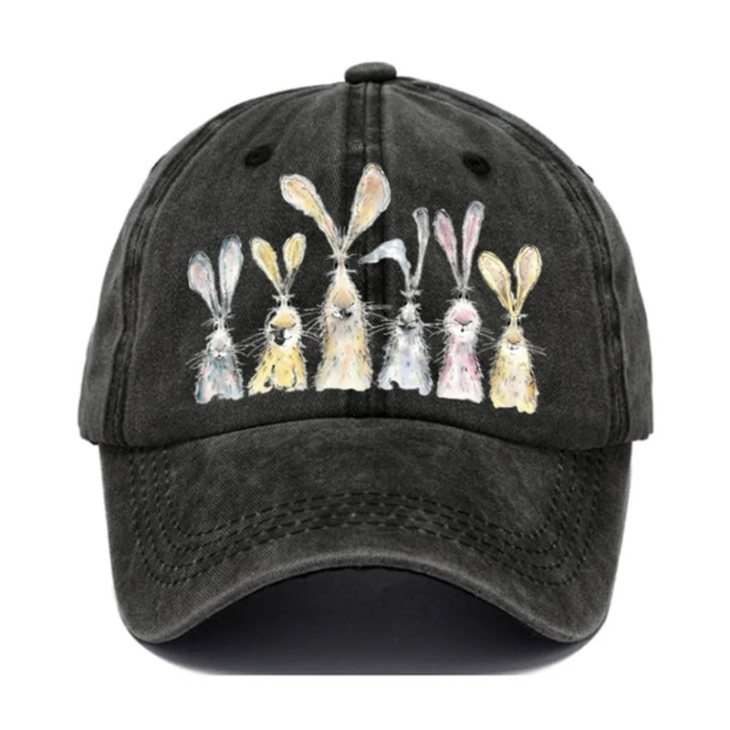 Comstylish Casual Cute Bunny Print Hat