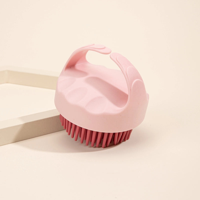 Minimalist Solid Color ABS TPE Silica Gel Shampoo Brush Bathing