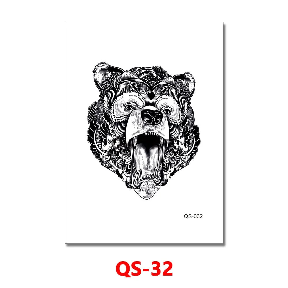 Waterproof Temporary Tattoo Femme Sticker Folower Rose Letter Fake Tatto Hand Back Tatoo Stickers Women Men Body Art Ogreish