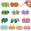 12 Pairs Leaves DIY Diamond Art Earrings Double Sided Diamond Painting Earrings