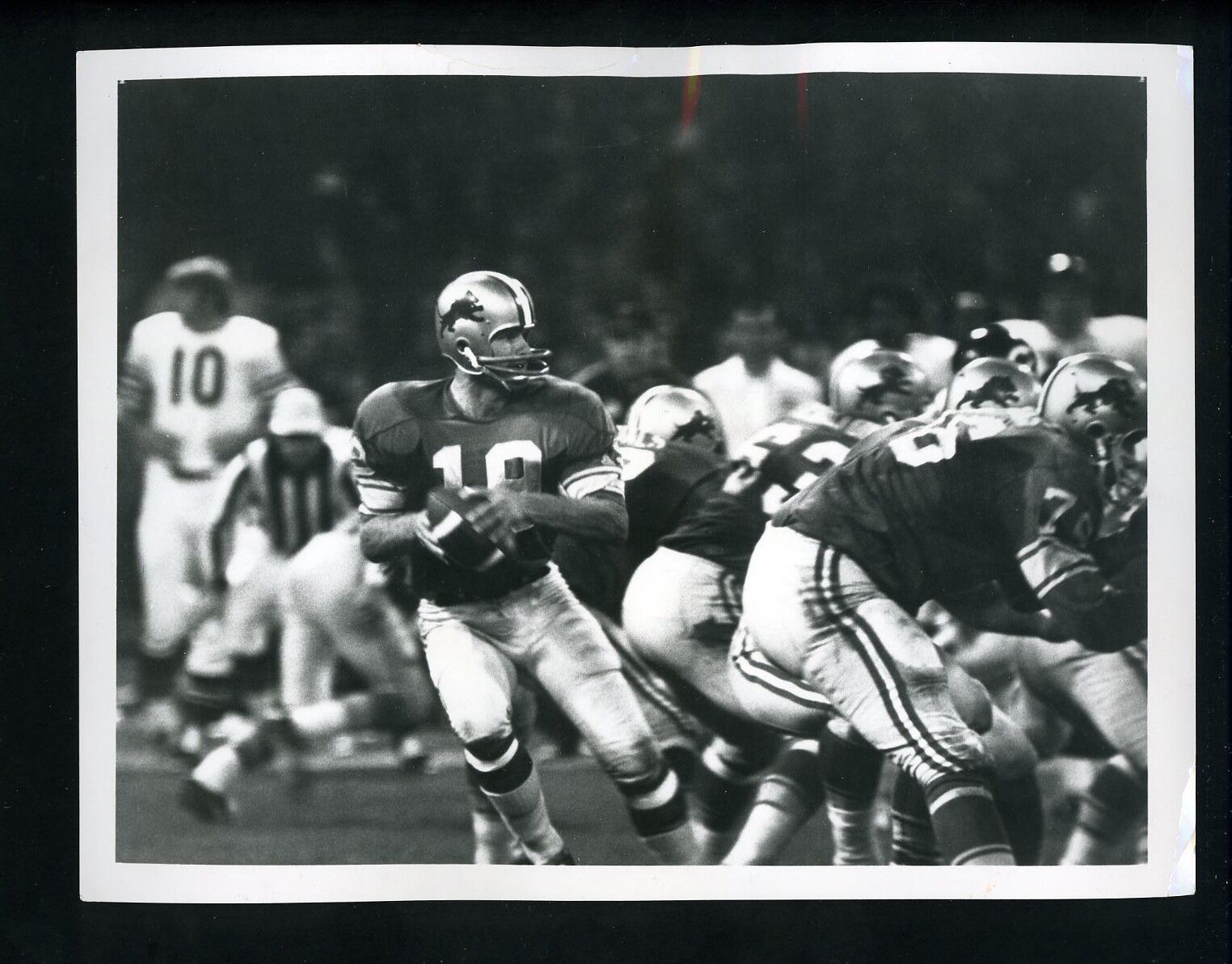 Monday Night Football 1970 Press Photo Poster painting Bill Munson Detroit Lions vs LA Rams