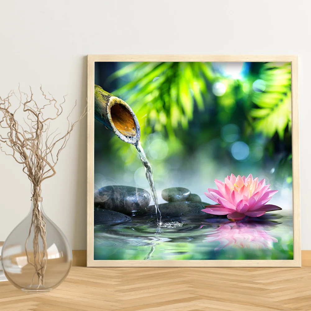 Diamond Painting - Full Round Drill - Lotus(30*30cm)