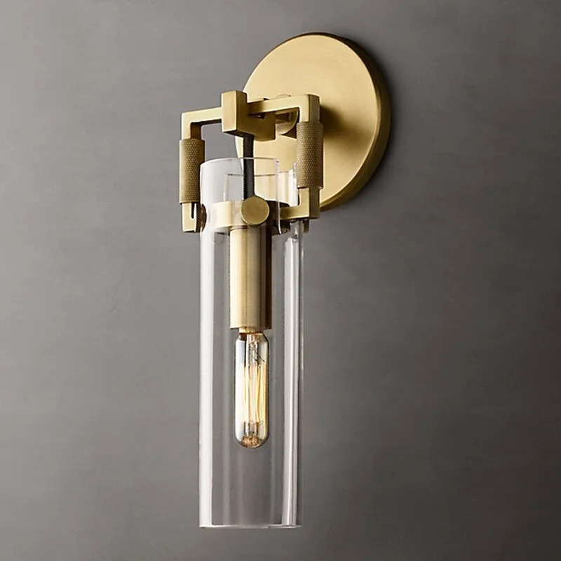 Modern American Edison E27 Led Wall Lamp Wall Scones Glass Shades Brass Chrome/black Wall Lighting Bedroom Lamp Fixtures