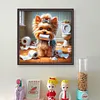 Toilet Puppy-11CT Stamped Cross Stitch 40*40cm/15.75*15.75in tapestrymarket