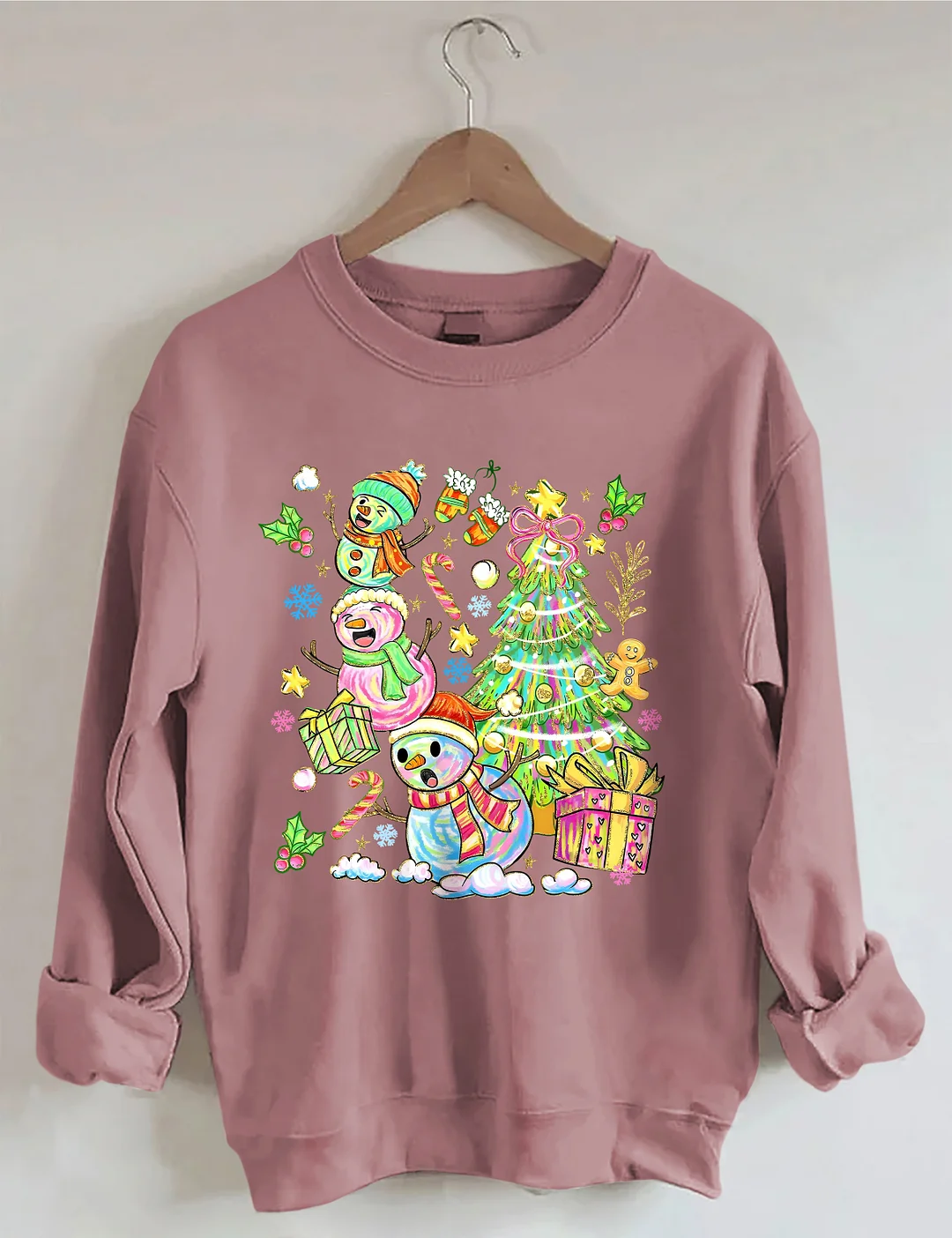 Snowman Christmas Tree Sweatshirt