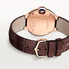 28 mm, movimiento de cuarzo, oro rosa, cuero
