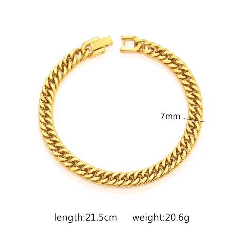 Basic Minimalist Geometric 304 Stainless Steel Bracelets In Bulk