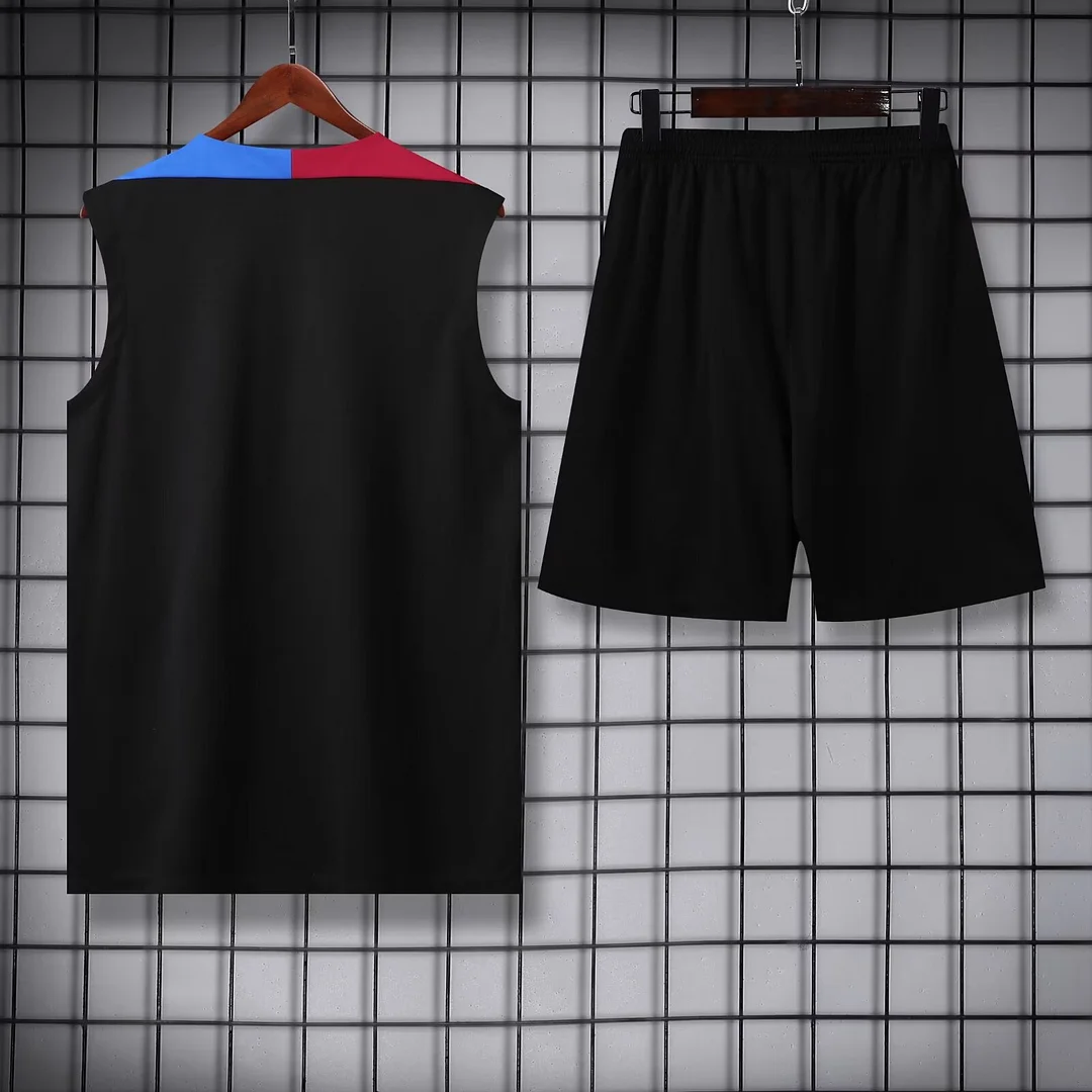 2024/2025 Barcelona pre-match training Black Jersey+Shorts 1:1 Thai Quality