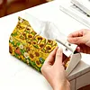 (24cm)Diamond Art Tissue Box DIY PU Napkin Cover for Home(Sunflowers and mom)