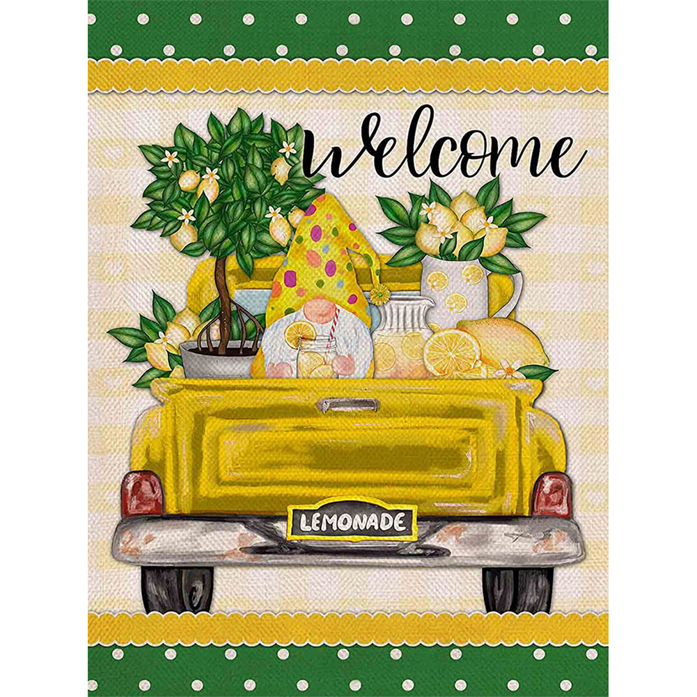 

Lemon Gnome - 11CT Stamped Cross Stitch - 40*50CM, 501 Original