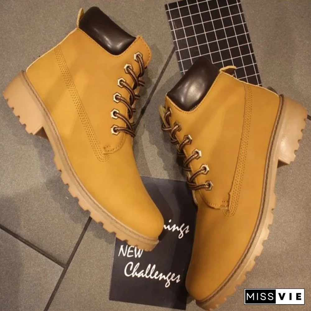 Vintage Martin Boots Lace-up Round Toe