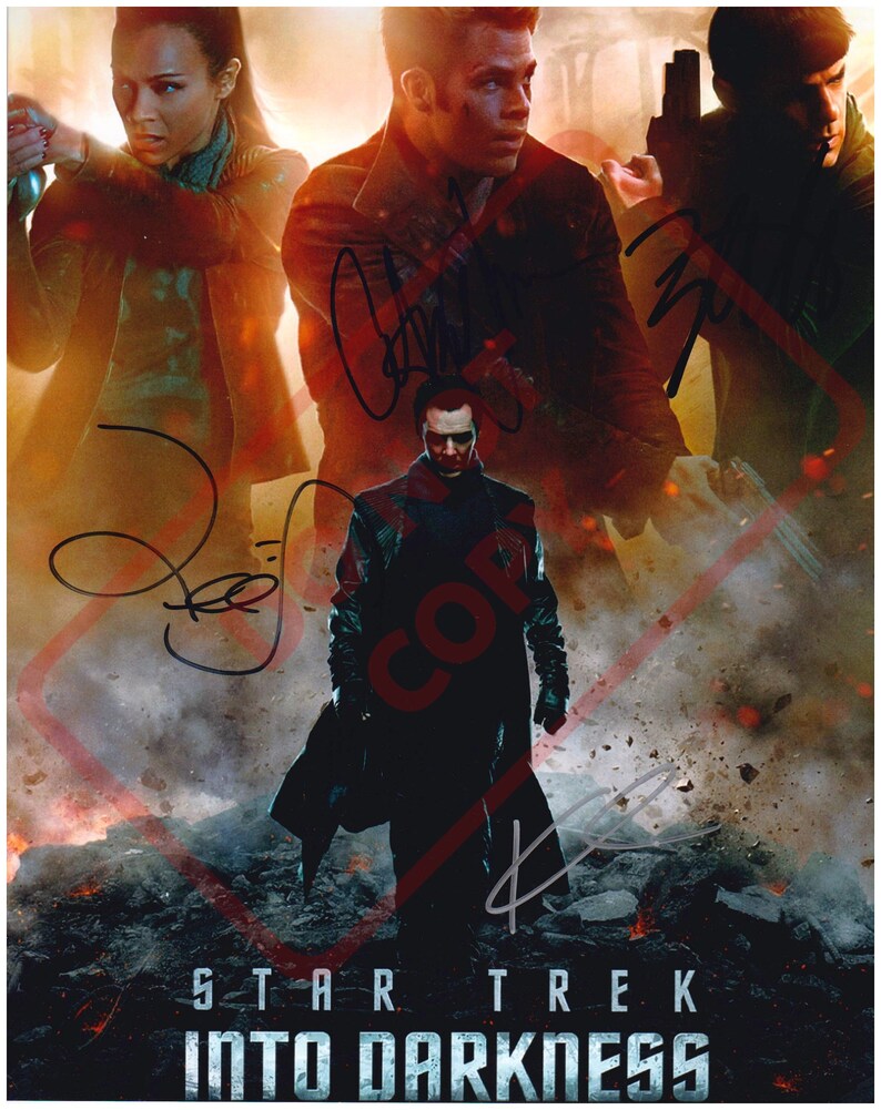 Star Trek Into Darkness cast 8.5x11 Autographed Signed Reprint Photo Poster painting