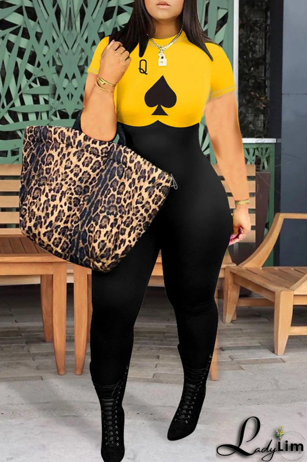 White Casual Street Print Split Joint O Neck Regular Jumpsuits