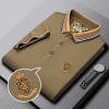Men's High-end Mulberry Silk Loose Business Casual POLO Shirt