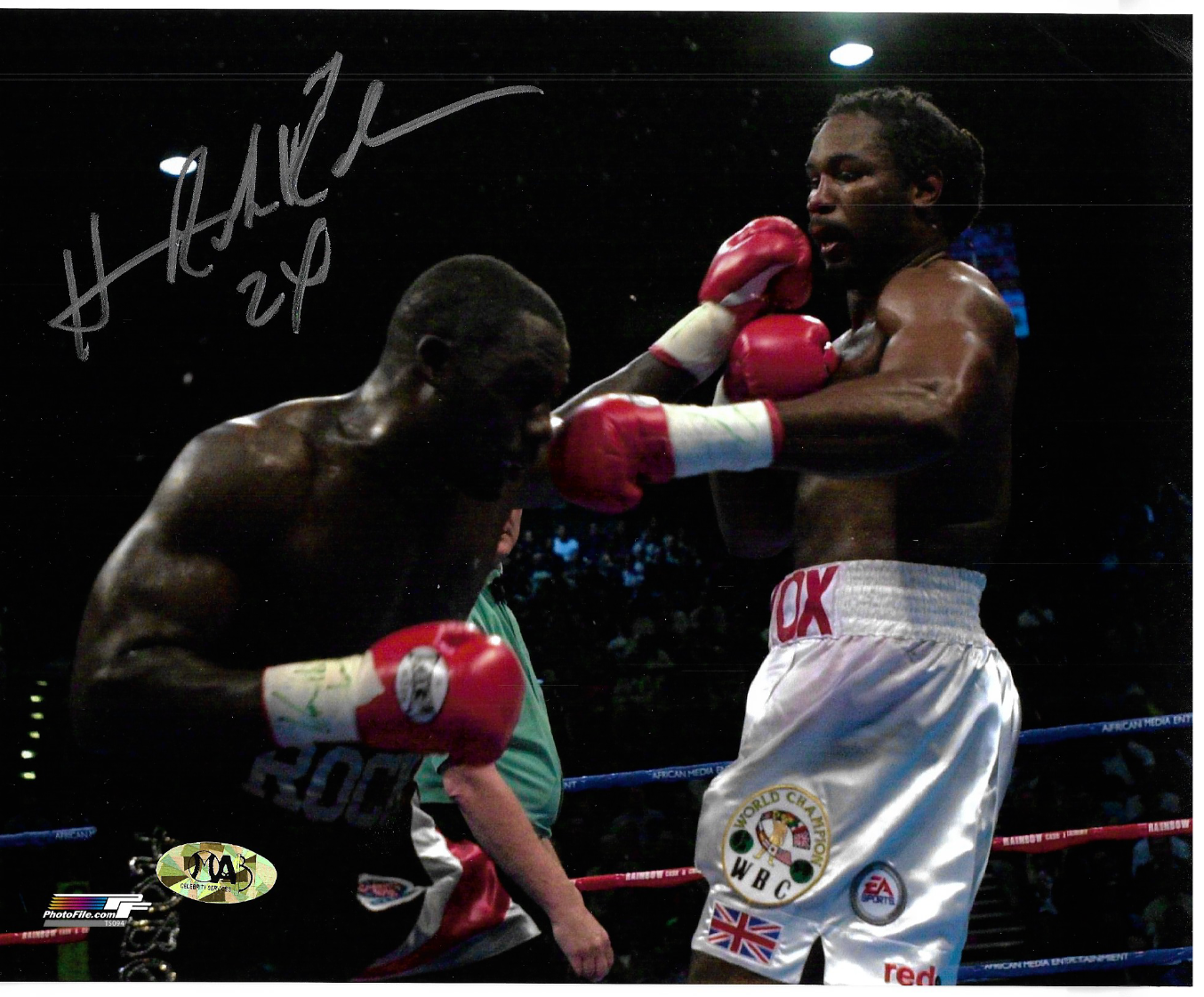 2x World Champion Autographed Boxer ~Hasim Rahman~ Signed 8x10 Boxing Photo Poster painting MAB