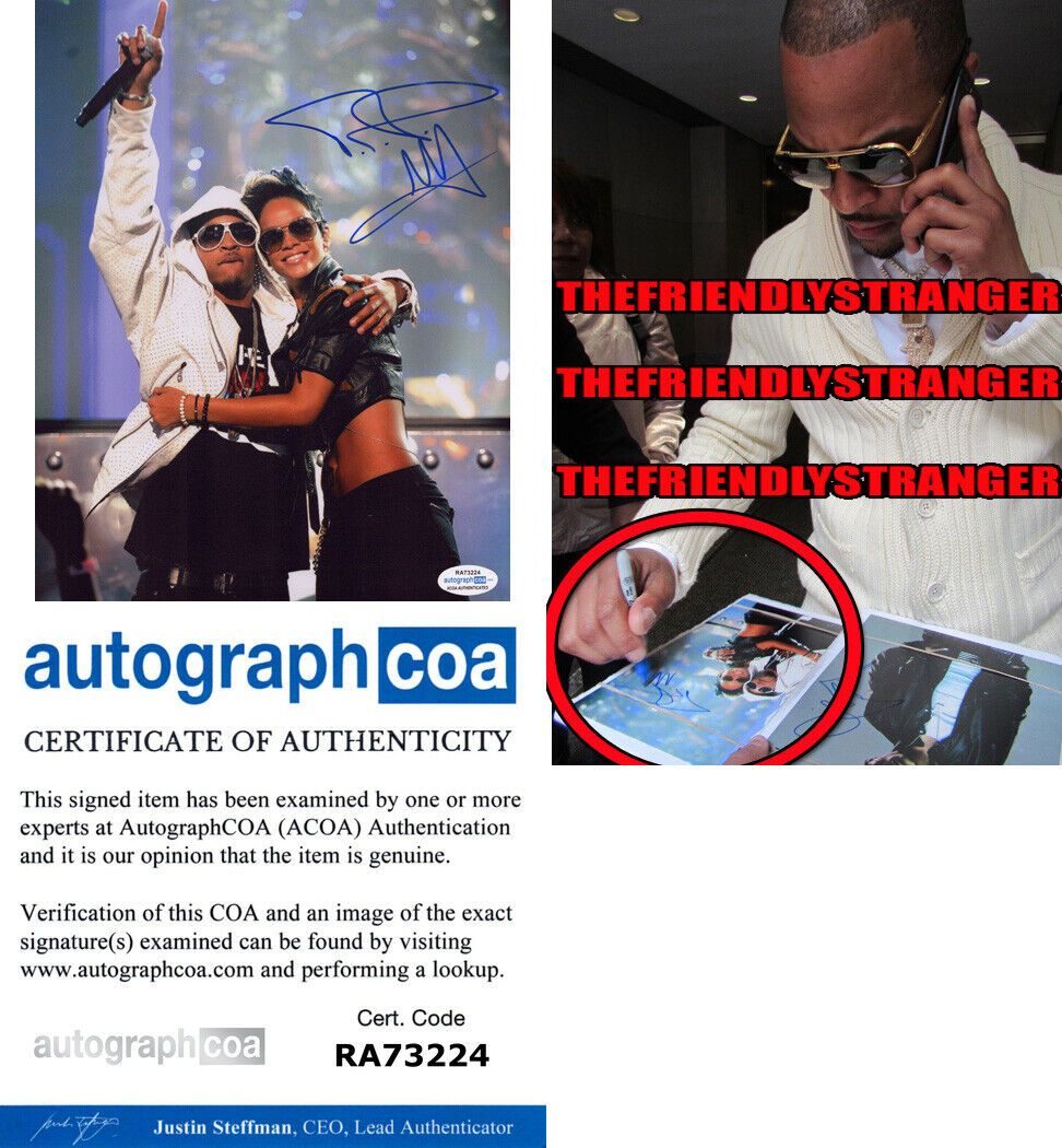 T.I. signed Autographed 8X10 Photo Poster painting b EXACT PROOF Rapper TIP Clifford Harris ACOA