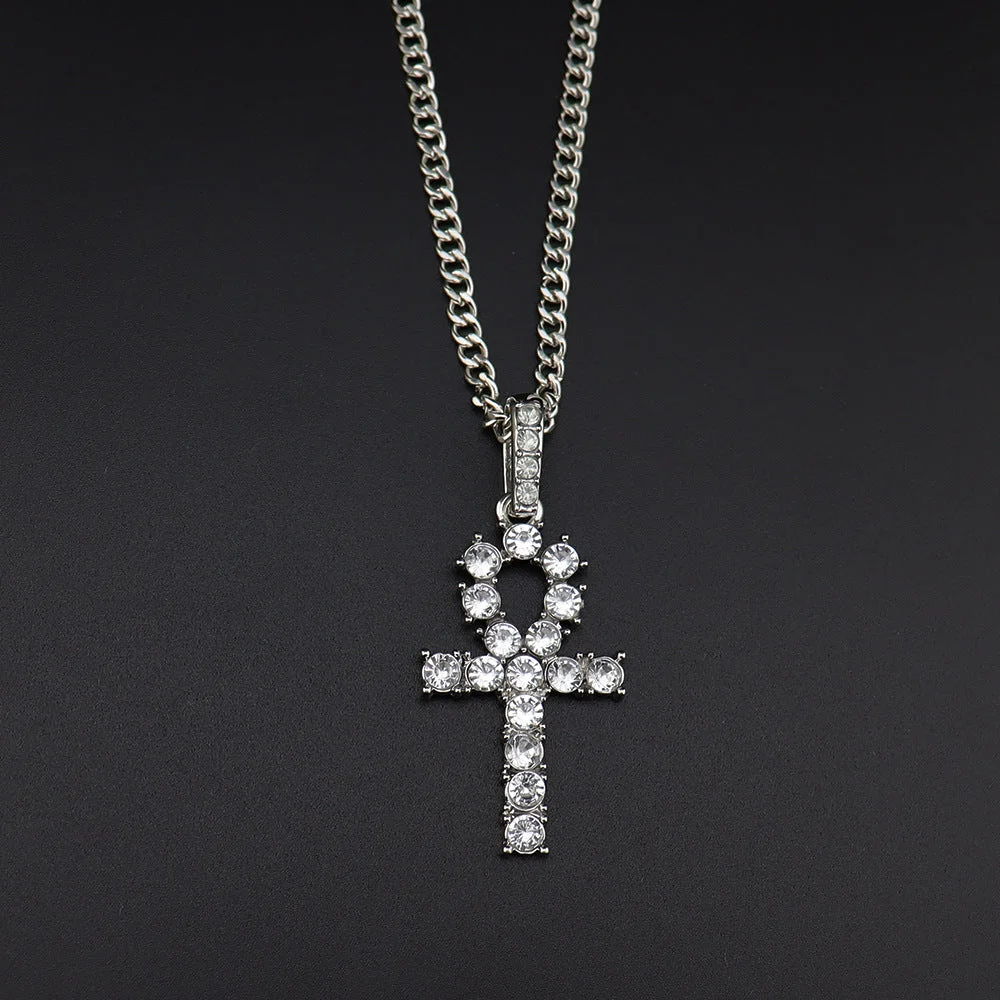 Buzzdaisy 100 Languages Projection I Love You Cross Ankh Pendant