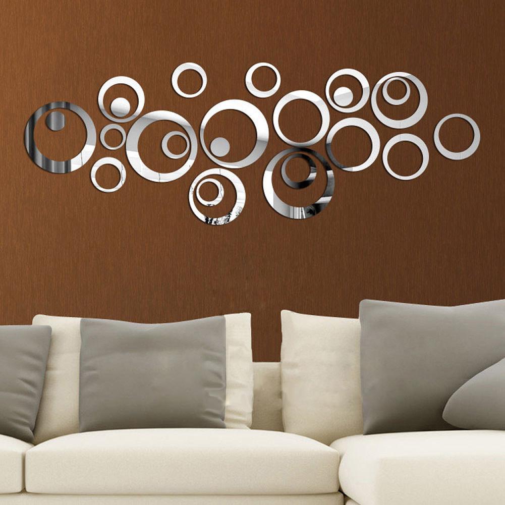 

Circles Mirror Style Removable Decal Vinyl Art Mural Wall Sticker Home, 501 Original