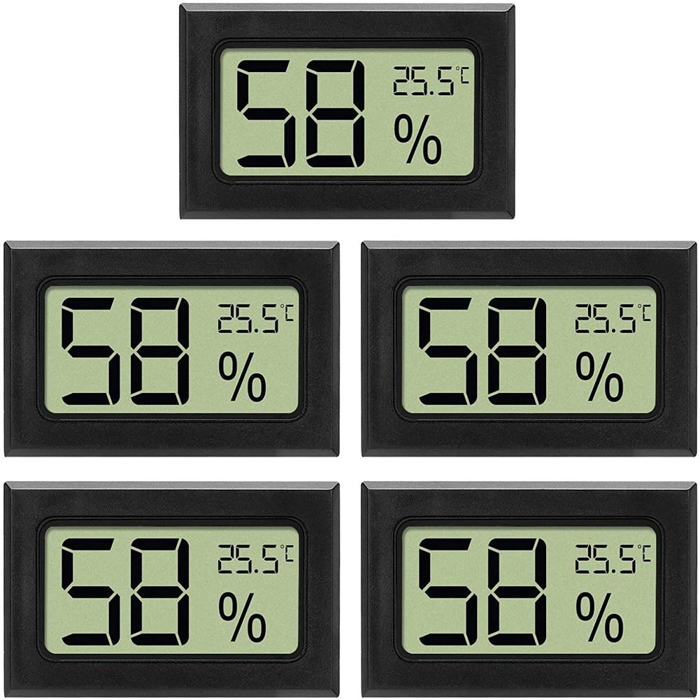 

5pcs LCD Thermometer Electric Digital Hygrometer Humidity Sensor Gauge, 501 Original
