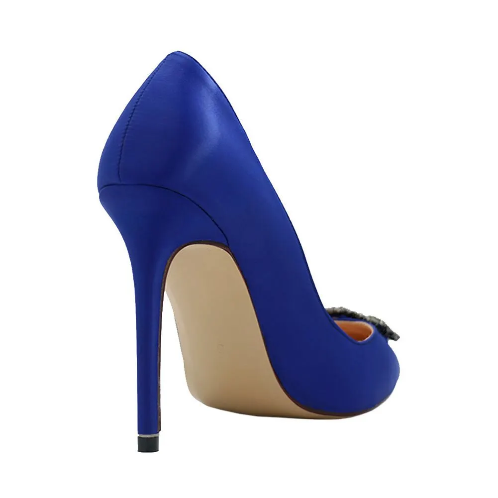 3.94" Women's Slik Shoes Diamond Party Wedding Pumps-vocosishoes