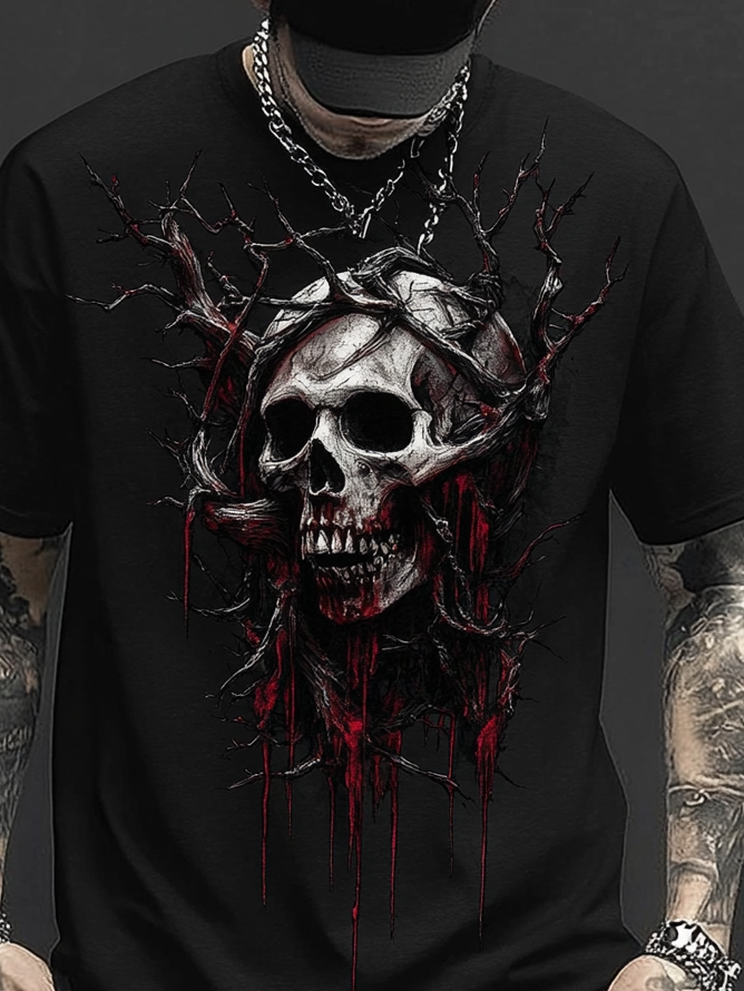 Shoptechwear Art Satanic Blood Devil Oversized Unisex Casual T-shirt