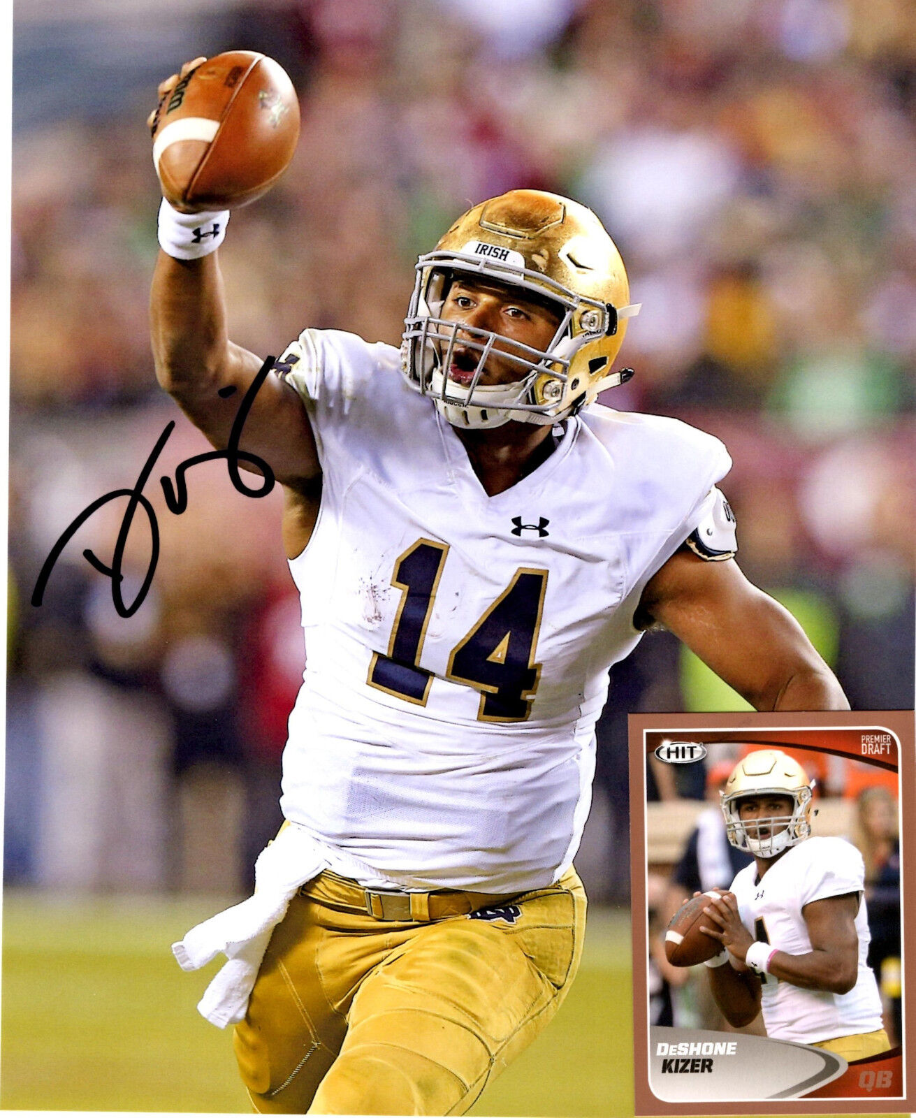 Deshone Kizer Notre Dame Reprinted autographed signed Photo Poster painting Cleveland Browns